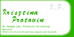 krisztina protovin business card